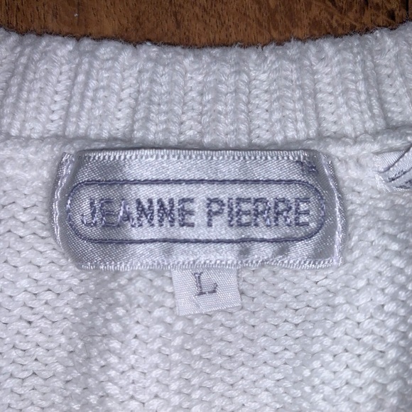 Jeanne Pierre Women’s White Sleeveless Sweater Size Large - Picture 2 of 7